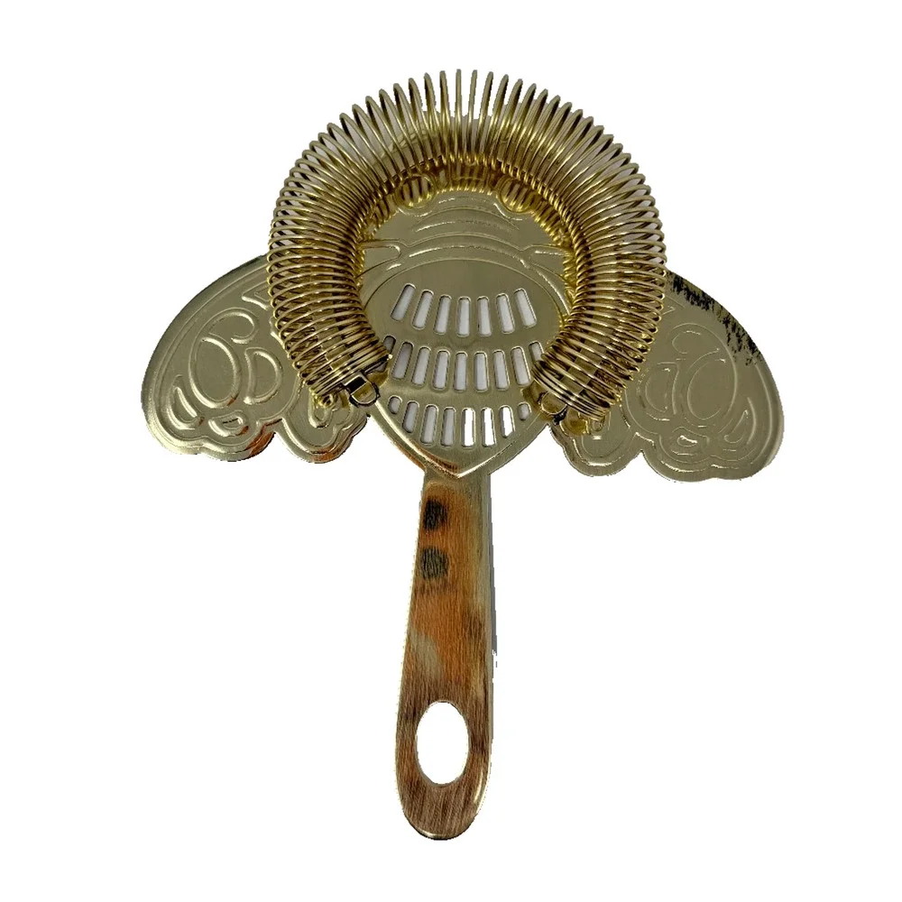 Patrón Tequila Bee Hawthorne Cocktail Strainer Gold Tone 6.25in GUC